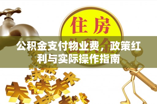 宣汉公积金支付物业费，政策红利与实际操作指南